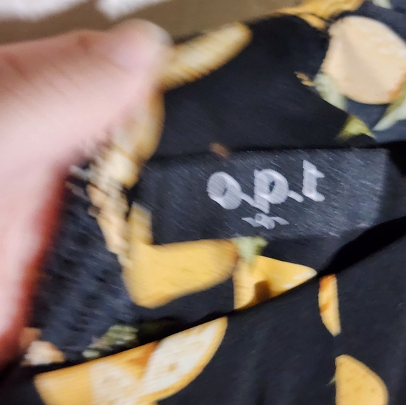 O.P.T Floral Black and Yellow Women's Dress - Picture 5 of 7